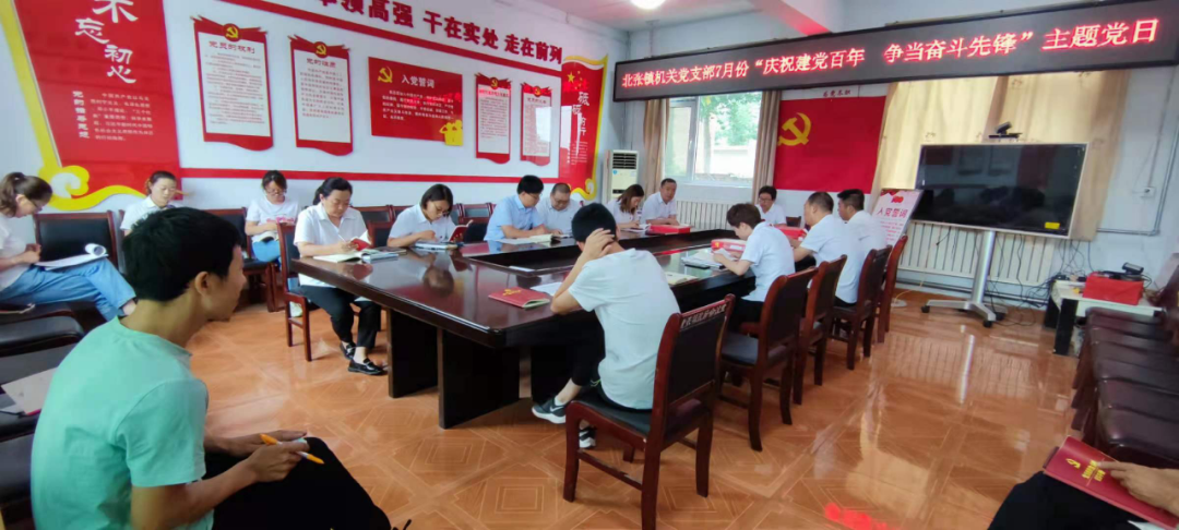 北张镇召开7月份主题党日活动